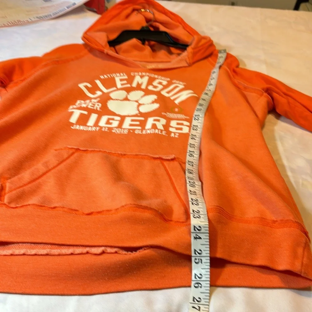 Clemson  Tigers Orange Hoodie National Championship Game 2016 Medium